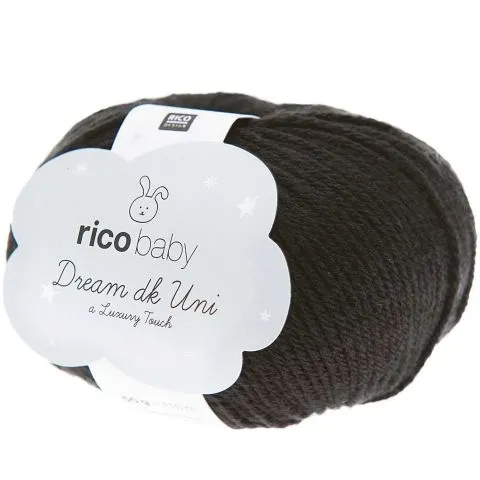 Rico Design Wolle Baby Dream Uni Luxury Touch DK 50g, Schwarz