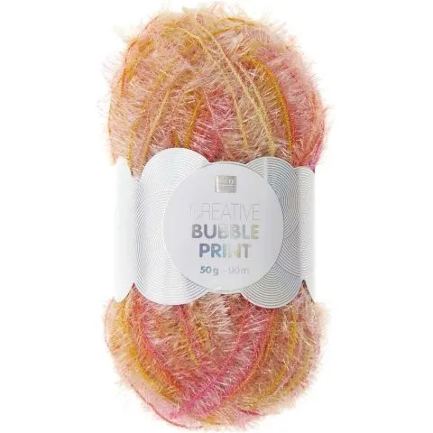 Rico Creative Bubble Print, navets, taille: 50 g, 90 m, 100 % PES