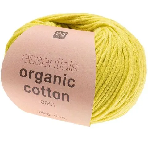 Rico Design Essentials Organic Cotton aran pistazie, 50g/90m