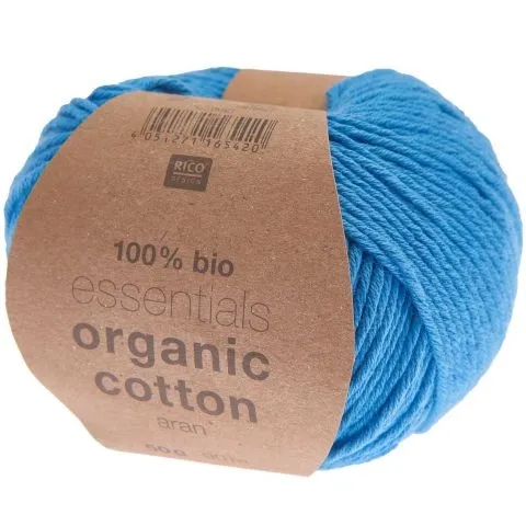 Rico Design Essentials Organic Cotton aran, himmelblau, 50g/90m