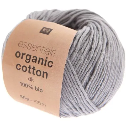 Rico Design Essentials Organic Cotton, grau, 50g/105m