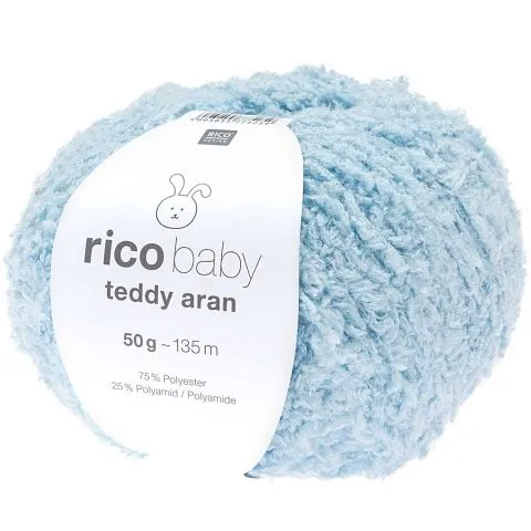 Rico Design Wool Baby Teddy Aran DK 50g Hellblau