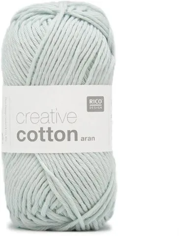 Rico Creative Cotton Aran, smokey blu, Grösse: 50 g, 85 m, 100 % CO gaze