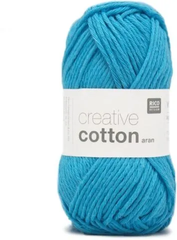Rico Creative Cotton Aran, himmelblau 50 g, 85 m, 100 % CO gaze