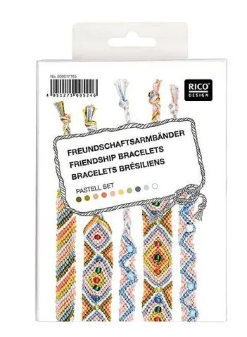 Rico Freundschaftsarmbänder, pastell, Grösse: 11 x 15 cm