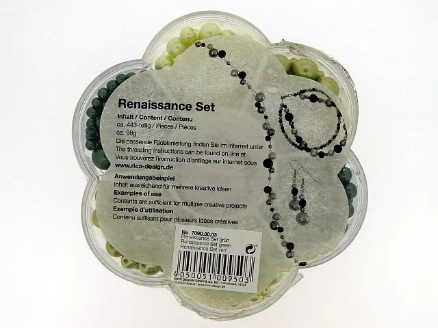 Renaissance Bastelset, Farbe: grün, Menge: ±443-teilig
