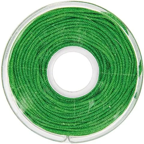 Rico Makramee Kordelband, Farbe: Grün, Grösse: 1mm, Menge: 10 meter