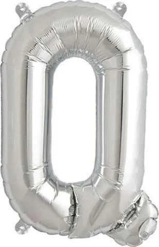 Rico Foil balloon Q, Silver, Size: ca. 36 cm