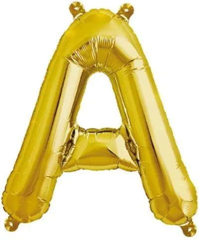Rico Foil balloon A, gold, Size: ca. 36 cm