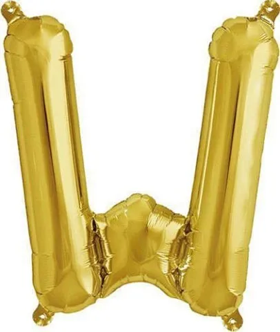 Rico Foil balloon W, gold, Size: ca. 36 cm