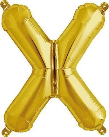 Rico Foil balloon X, gold, Size: ca. 36 cm