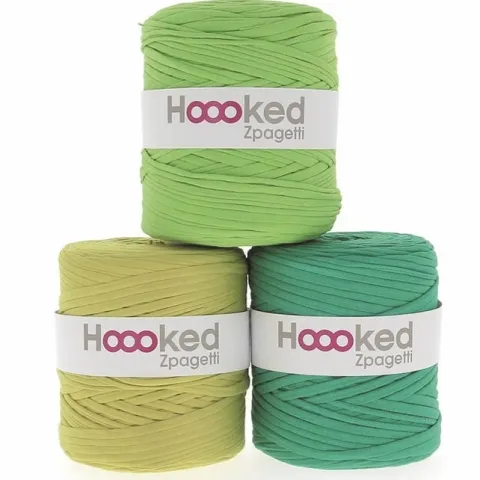 Hoooked Zpagetti Green Shades, Color: Green, Weight: ±700g, Quantity: 1 pc.