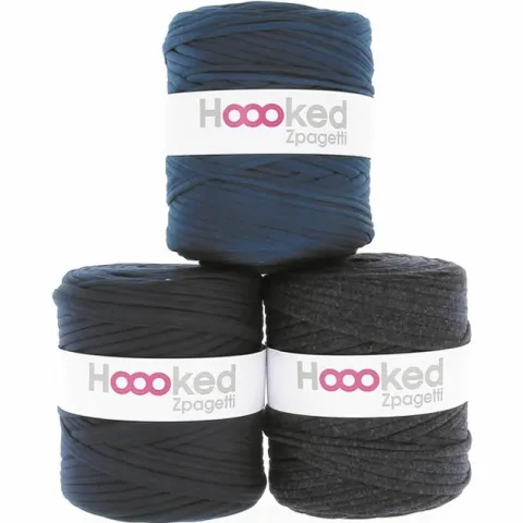 Hoooked Zpagetti Dark Blue Shades, Color: Blue, Weight: ±700g, Quantity: 1 pc.