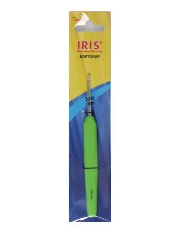 IRIS Häkelnadel Softgriff, grasgrün, Aluminium, Grösse: 3.50 mm, Menge: 1 Stk.