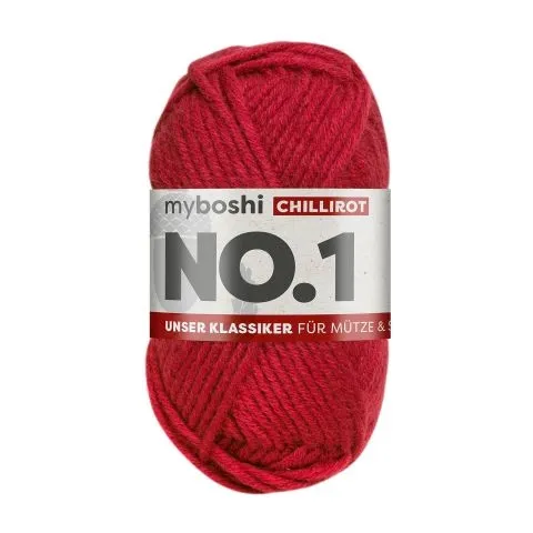 myboshi yarns Nr.1 col.134 chillirot, 50g/55m, quantity: 1 pc.