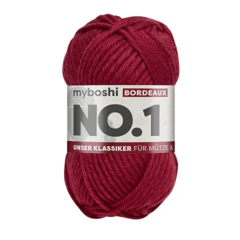 myboshi Wolle Nr.1 col.135 bordeaux, 50g/55m, Menge: 1 Stk.
