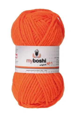 myboshi yarns Nr.1 col.181 neonorange, 50g/55m, quantity: 1 pc.