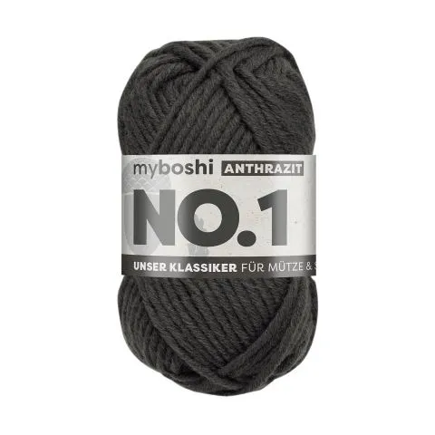 myboshi yarns Nr.1 col.195 anthrazit, 50g/55m, quantity: 1 pc.