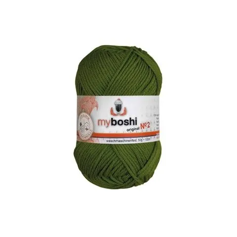 myboshi yarn Nr.2 col.225 olive, 50g/100m, quantity: 1 pc.