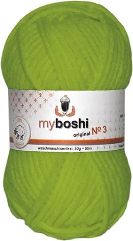 myboshi yarn Nr.3 col.321 limettengrün, 50g/45 m, quantity: 1 pc.