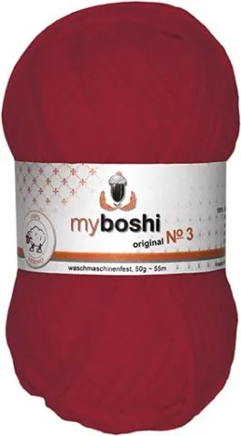 myboshi yarn Nr.3 col.334 chilirot, 50g/45 m, quantity: 1 pc.