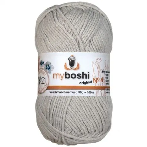 myboshi yarn Nr.4 col.493 silber, 50g/100m, quantity: 1 pc.