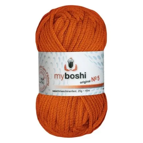 myboshi yarn Nr.5 col.531 orange, 25g/45m, quantity: 1 pc.