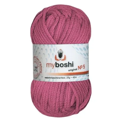 myboshi Wolle Nr.5 col.539 himbeere, Grösse: 25 g, 45 m, 57 % CO, 43 % PA