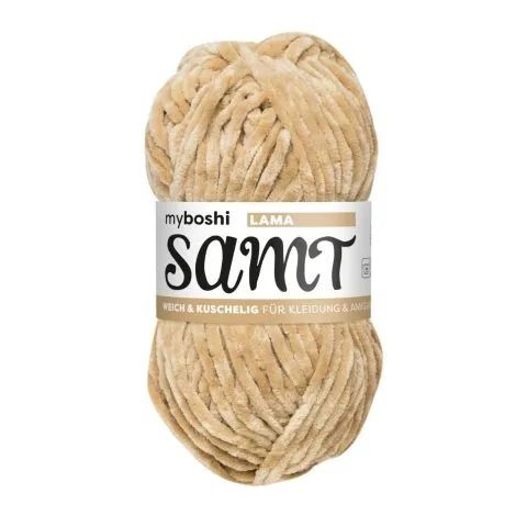 Samt - myboshi Wool Chenille-Garn, Color: Lama, Weight: 100g, Qty: 1 pc.