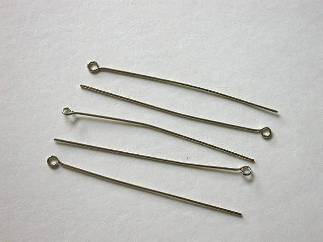 Eye Pins, 50mm, silver color, 50 pc.