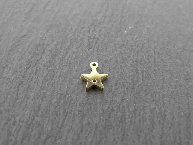 Stainless Steel Star, Color: gold plated, Size: ±8x7mm, Qty: 1 pc.