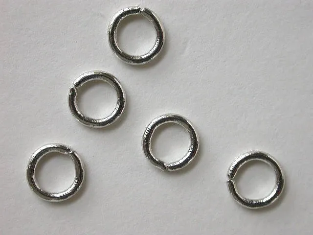 Jump ring, 8mm, nickel color, 50 pc.