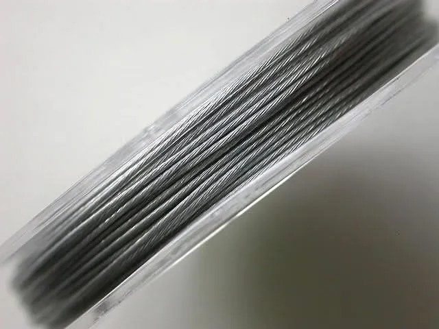 Brass wire with coating, platinum, 0.45mm, 10 meter