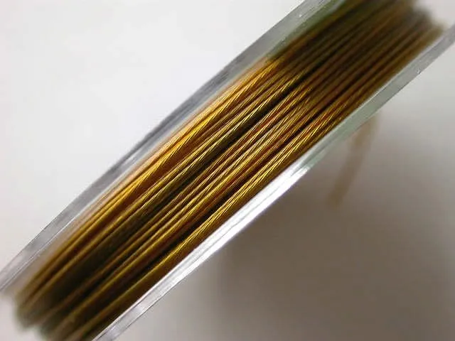 Metalldraht, gold plastifiziert, 0.45mm, 10 meter