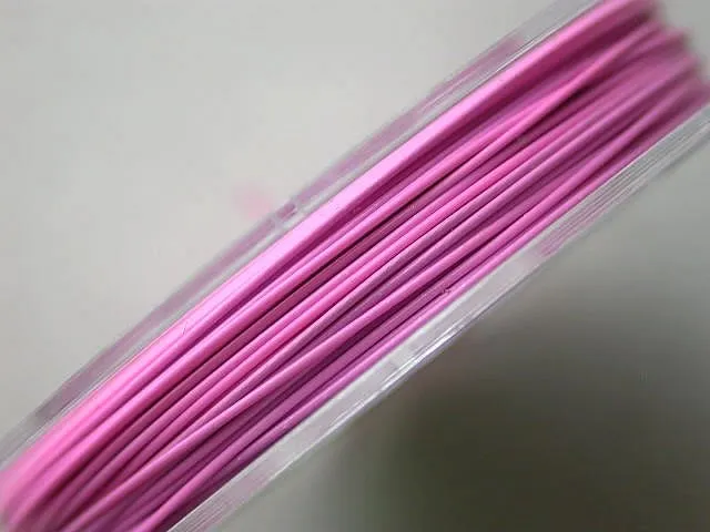 Brass wire with coating, rose, 0.45mm, 10 meter