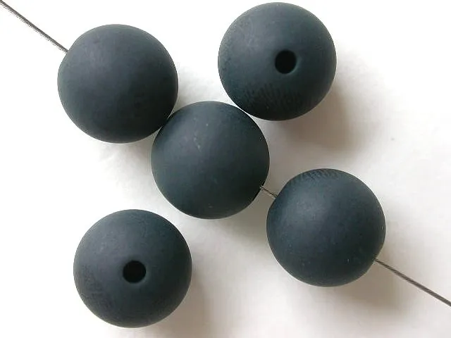 Polaris Perlen schwarz, 8mm, 10 Stk.