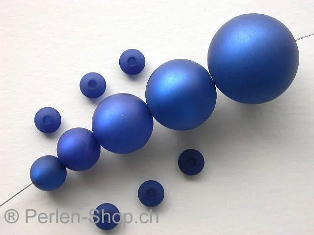 Polaris Perlen dunkel blau, 16mm, 5 Stk.