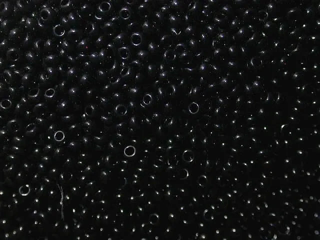 Rocailles, schwarz, 1mm, 10 gr.