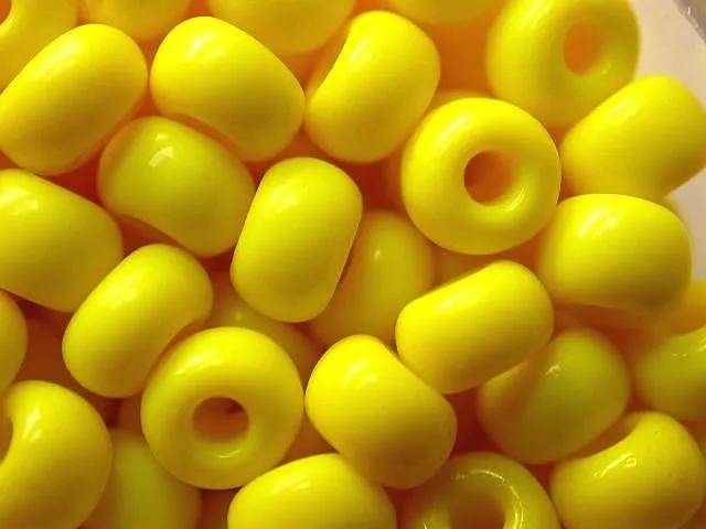 SeedBeads, lemon-yellow deep, 4.5mm, 17 gr.