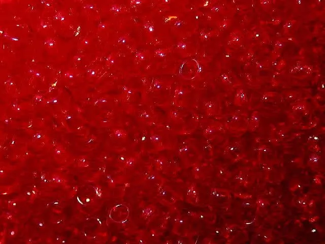 SeedBeads, transp. l. red, 2.6mm, 17 gr.