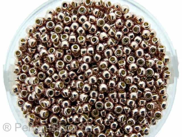 Toho Beads rocailles, Farbe: metallic hellrosa, Grösse: 2.2mm, Menge: 9 gr.