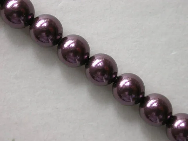 ON SALE Sw Cry Pearls 5810, burgundy, 6mm, 50 pc.
