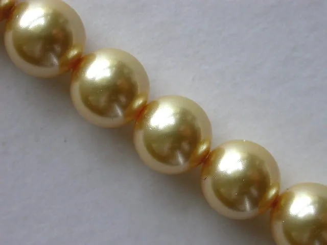 ON SALE Sw Cry Pearls 5810, gold, 8mm, 25 pc.