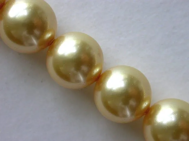 ON SALE Sw Cry Pearls 5810, gold, 10mm, 10 pc.