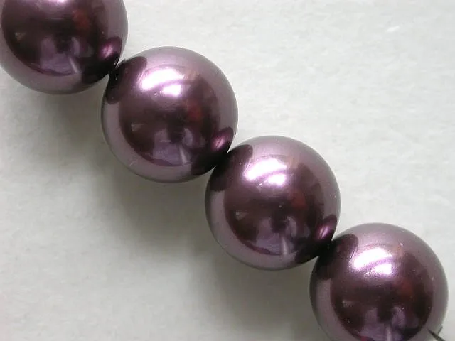 ON SALE Sw Cry Pearls 5810, burgundy, 10mm, 10 pc.