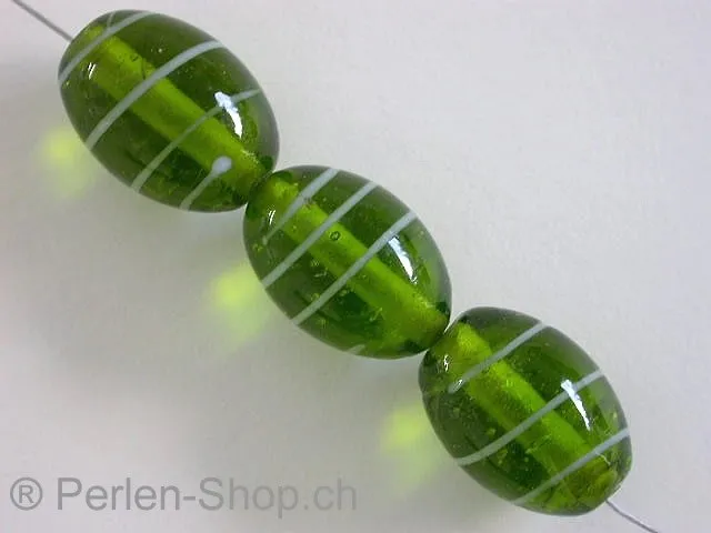 Swirl Oval, ±17mm, lime, 5 pc.