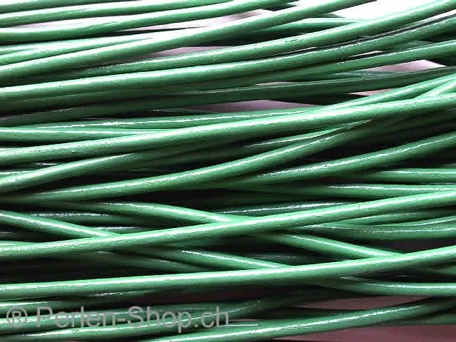 Lederband, green, 2mm, 1 pc. (meter)