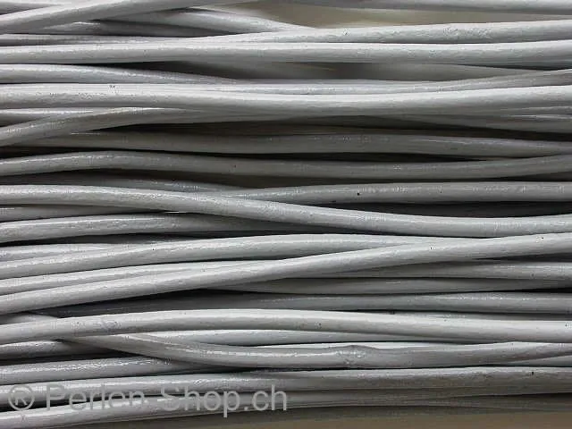 Lederband, grey, 2mm, 1 pc. (meter)