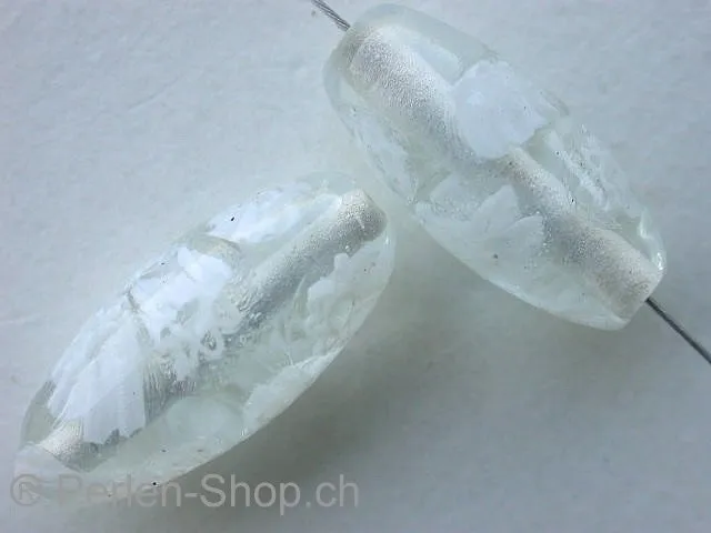 Oval Millifori, kristall, ±16mm, 1 Stk