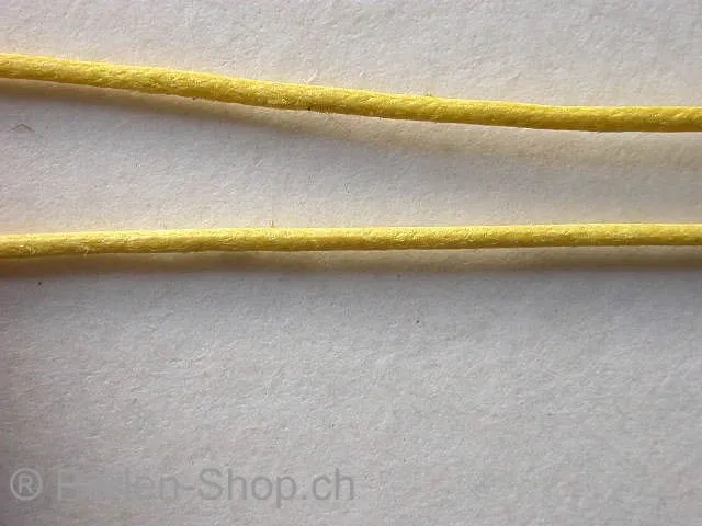 Wax cord, yellow, 0.5mm, 1 meter